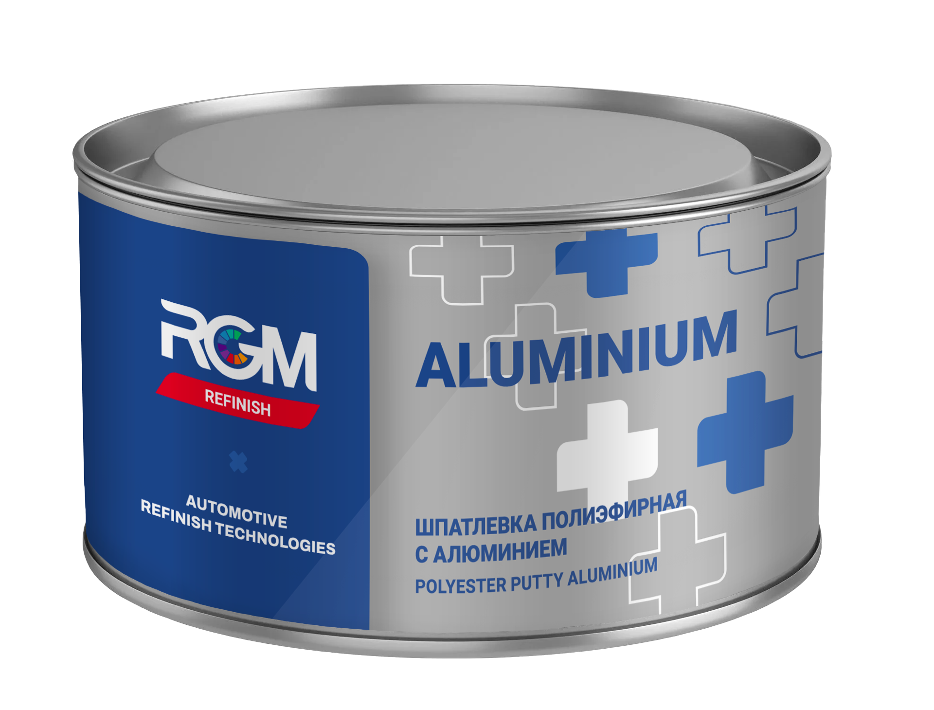 Шпатлевка RGM REFINISH ALUMINIUM PUTTY 2K с алюминием 1,8кг 