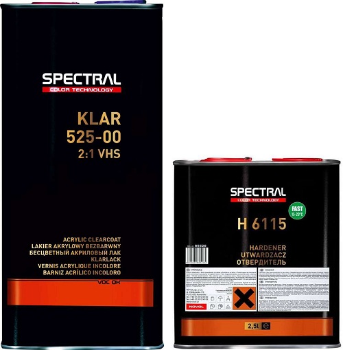 Лак SPECTRAL KLAR 525 VHS 2:1 акриловый бесцветный 5л +отвердитель Н6115 2,5л 