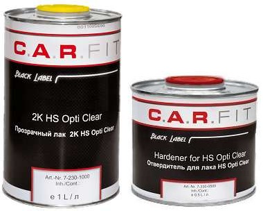 Лак Carfit CF Black Label  НS 2К Opti Clea прозрачный 1л +отвердитель 0,5л 