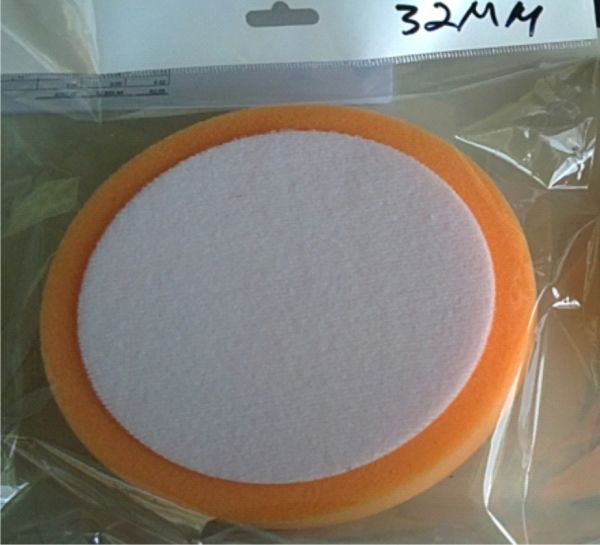 Рифленный диск полировальный на липучке PRO STO оранж/средней жесткости 150*30мм 
