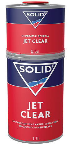 Лак SOLID 2+1 Jet Clear  для быстрого ремонта 1л +отвердитель 0,5л 