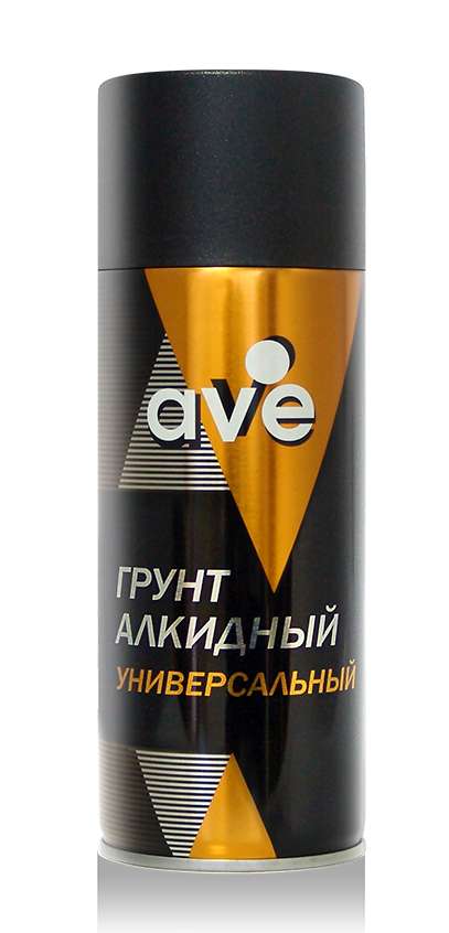 Грунт AVE универсальный алкидный черный аэрозоль 520мл 