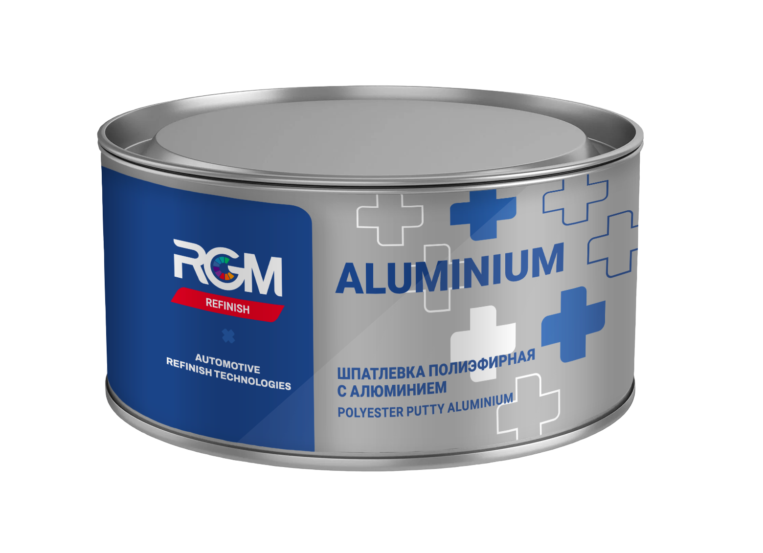 Шпатлевка RGM REFINISH ALUMINIUM PUTTY 2K с алюминием 0,5кг 