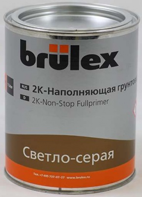 2+1 Brulex 2K-Nonstop Fullprimer (TLZ) грунт-наполнитель светло-серый 1л +отвердитель 2K 2000 0,5л фото в интернет магазине Новакрас.ру