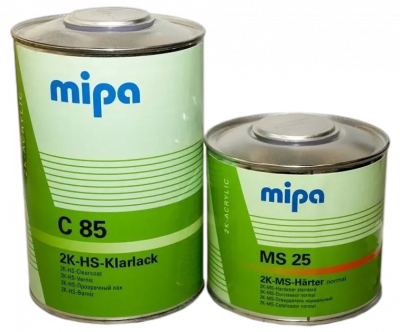 Лак Mipa 2К-HS-Klarlack C85 1,5л комплект фото в интернет магазине Новакрас.ру