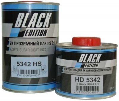 Лак прозрачный Black Edition Maxtor B5342 2K 2:1 HS 0,4л +отверд HD5342 0,2л фото в интернет магазине Новакрас.ру