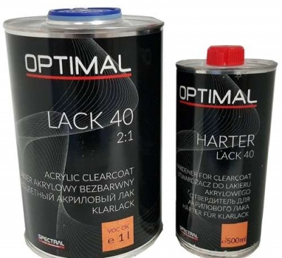 Лак SPECTRAL OPTIMAL LACK 40 бесцветный 5л +отвердитель OPTIMAL HARTER 2,5л фото в интернет магазине Новакрас.ру