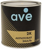 Акриловая эмаль AVE 1К черная матовая 0,4кг 